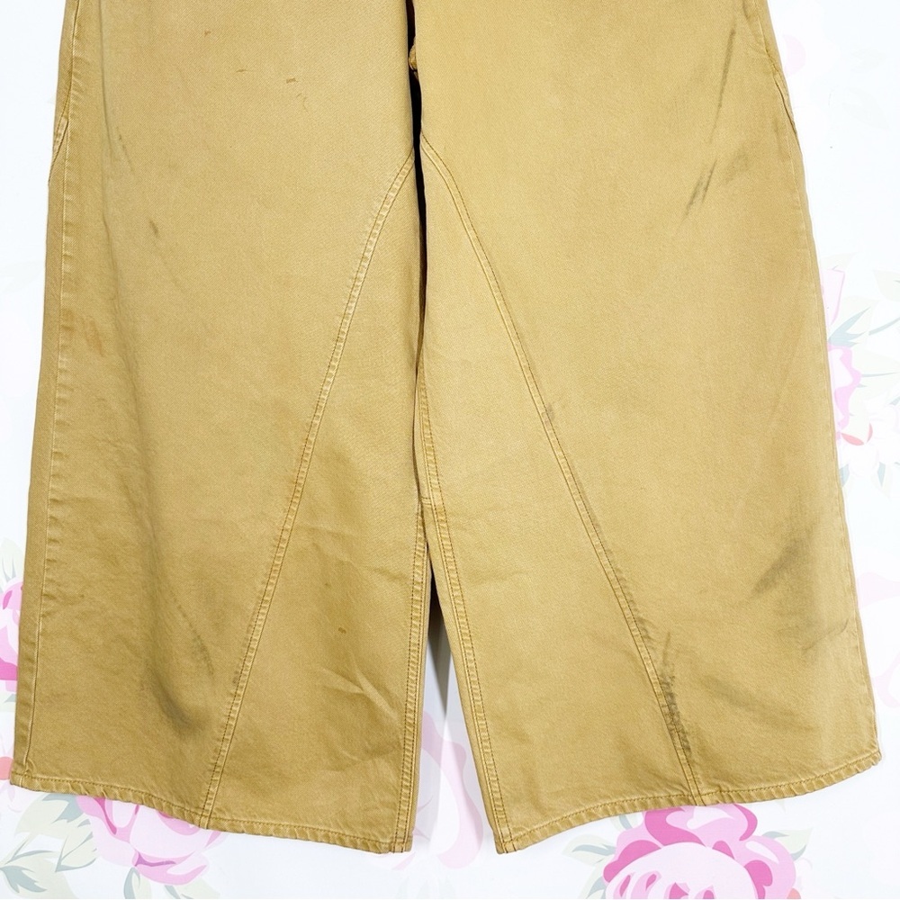 NEW Free People We The Free Chill Vibes Dropped Wide Leg Khaki Scout Jeans 31 - Picture 7 of 11